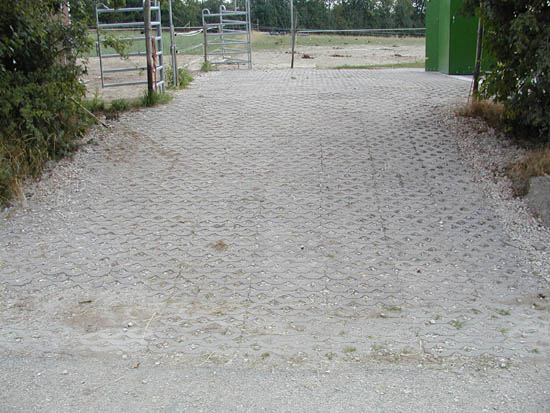 Die fertige Auffahrt